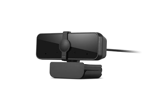 Cámara web HD 1080p Lenovo con gran angular y micrófonos duales