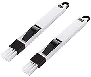 Image of Window Groove Frame Cleaning Brush and Dust Cleaning Brush for Window Slot Keyboard with Mini Dustpan, Door Track Cleaning Brushes, Dust Cleaner Tool for All Corners Edges and Gaps Pack of 2