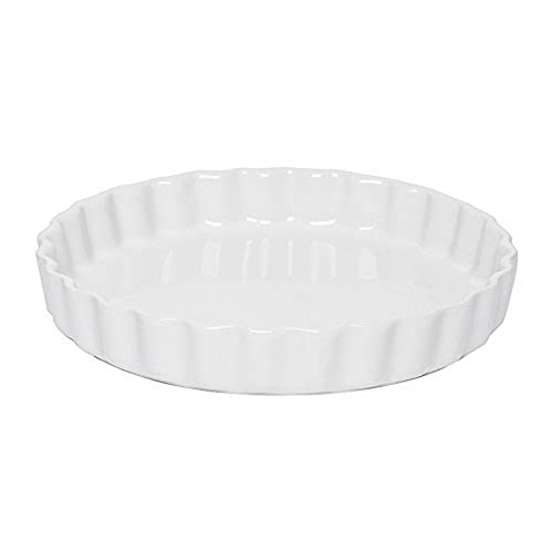 Colore bianco Excelsa Stampo Pirofila Rettangolare Perfetta per infornare crostate di Ogni Tipo, Ceramica, Bianco