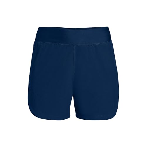 Image of Lands' End Women's 5 inch Quick Dry Elastic Waist Board Shorts Swim Cover-up Shorts