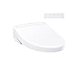 TOTO WASHLET S5 Electronic Bidet Toilet Seat with Instantaneous Water Heating, PREMIST and EWATER+ Wand Cleaning, Elongated, Cotton White - SW3446#01