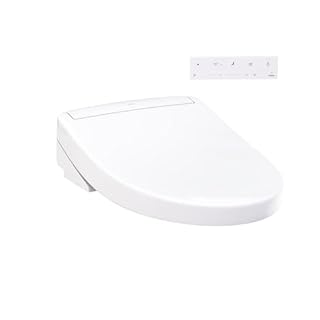 TOTO WASHLET S5 Electronic Bidet Toilet Seat with Instantaneous Water Heating, PREMIST and EWATER+ Wand Cleaning, Elongated, Cotton White - SW3446#01