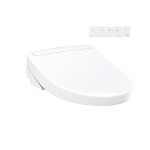 TOTO WASHLET S5 Electronic Bidet Toilet Seat with Instantaneous Water Heating, PREMIST and EWATER+ Wand Cleaning, Elongated, Cotton White – SW3446#01