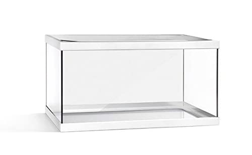 Akkua Acuario pecera 100, 130litros (100x30x45, Blanco,Cristal Transparente)