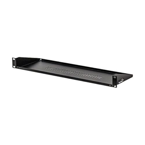 Image of NavePoint Cantilever Server Shelf Vented Shelves Rack Mount 19 Inch 1U Black 6 Inches (150mm) deep