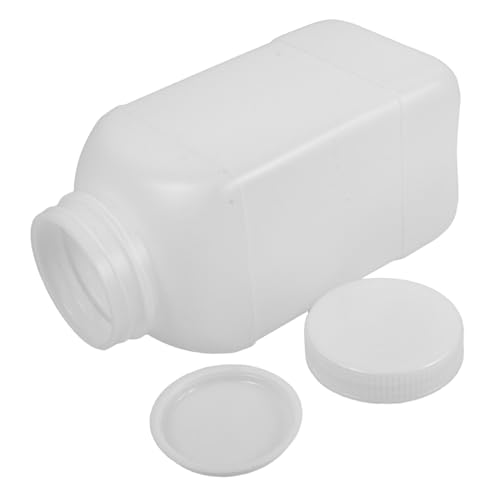KICHOUSE Set of 2 1000ml Wide Mouth Storage Bottles Plastic Chemical Reagent Containers Leak-proof Design