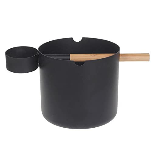 Imtrub Saunakübel und Schöpfkelle aus Aluminium | 7L Saunakelle | Sauna-Eimer und Löffel-Set, perfekte Requisiten für Badezimmer, Saunen, Dampfbäder