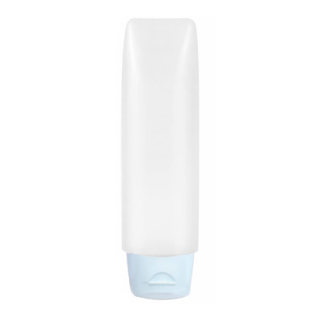 Geardeangloow Blue Travel Squeeze Bottle Shower Gel Toothpaste Container Refillable Leakproof Pocket Squeezable Dispenser Tube Accessories 50Ml