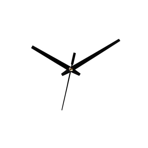 Image of Black Metal Clock Hands Replacement Set - Modern Metallic Needles for DIY Wall Clocks Making, Resin Art & Crafts (Set of 1)