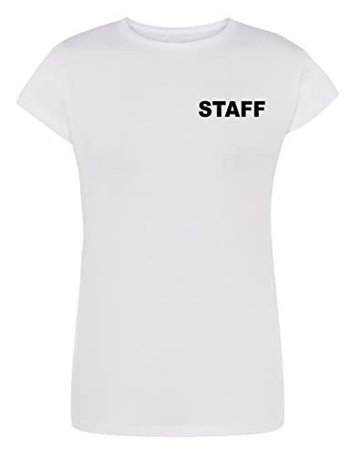 WIXSOO T-Shirt Maglietta Staff Donna Bianca (S