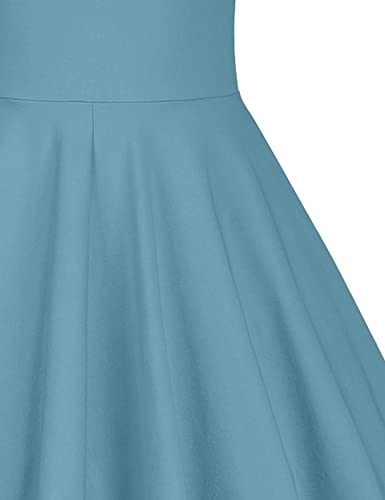 Image of GownTown Women's 1950s Vintage Dresses Short Sleeves Cocktail Stretchy Party Dresses with Pocket