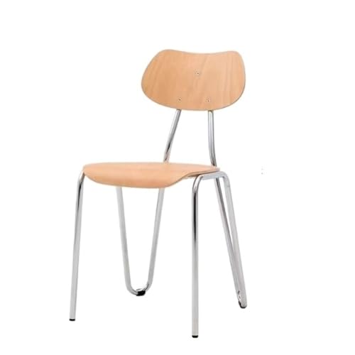 Silla de comedor moderna de madera con respaldo, ideal para sala de estar y balcón, color marrón y negro, talla única, muebles elegantes y cómodos para decoración del hogar