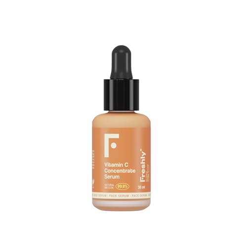 Freshly - Serum Facial - Antioxidante con Vitamina C y Extractos Naturales - Aporta Luminosidad y Firmeza - Apta para Embarazadas y para Pieles Sensibles - Fórmula 99,9% Natural - 30ml