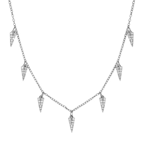 Collier triangle empilé de diamants pour femme, le bijou idéal du bureau aux soirées d'été