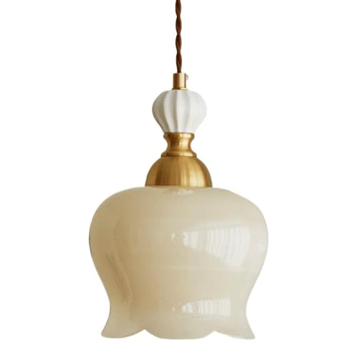 Suspension E27 rétro avec abat-jour créatif en résine durable