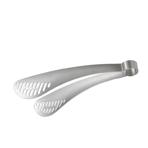 OFFSCH 1Pc Stainless Steel Multifunctional Bbq Tongs Scald Food Clamp for Steak Bread Meat Grilling Long Handle Kitchen Tool for Home Party and Restaurant Use