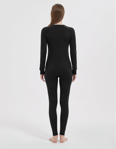 Image of Iguana Womens 100% Merino Wool Base Layer Sets for Ski Lightweight Thermal Underwear