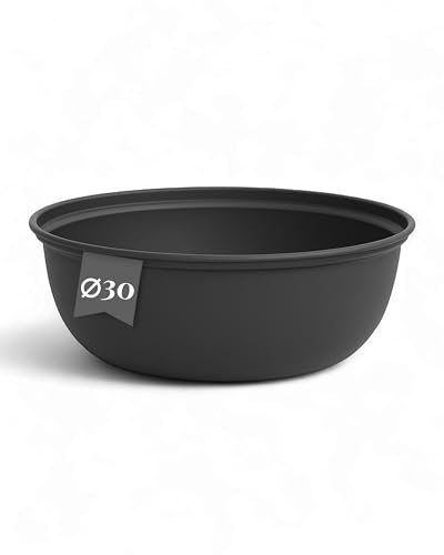Livlig53 LIVLIG Jardinière ronde en métal, 33 cm, fabriquée en Europe, utilisation polyvalente comme bol décoratif, bol à vaisselle, bac de l'Avent,...