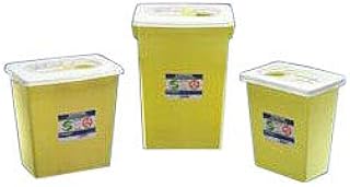 PT# 8985S Container Sharps Chemosafety 8Gal Hinged White Lid Ylw 10/Ca by, Kendall Company
