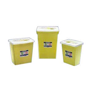 PT# 8985S Container Sharps Chemosafety 8Gal Hinged White Lid Ylw 10/Ca by, Kendall Company