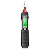 Tester di tensione digitale, allarme LED 12-300V, rilevamento filo neutro in tensione per elettricisti (nero)