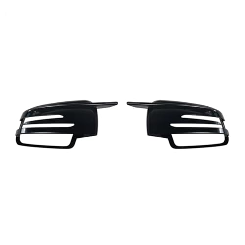 車のバックミラーハウジング Compatible With For CLA Class C117 X156 2014-2018 For GLK X204 2009-2015 車外装リアビューサイドミラーハウジングカバーに対応(Black B)