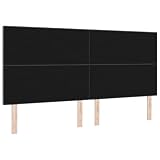 vidaXL Modernes verstellbares gepolstertes Kopfteil Dunkelgraues Samt Wandmontiert 200 cm Breite für Moderne Schlafzimmermöbel Bett Holz Hohes stylisches Zubehördesign
