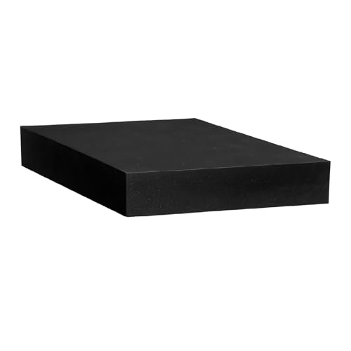 TIENDA EURASIA – Estantes de Pared Flotantes | Material MDF | Carga Máxima 5 Kg | Forma Cuadrada o Rectangular | Baldas Pared (Negro, 23.5 x 23.5 x 3.8 cm)
