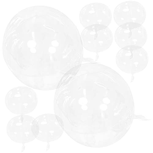 BRIGHTFUFU Balloons 25pcs Translucent Bobo Balls for Wrapping Bouquet Packing