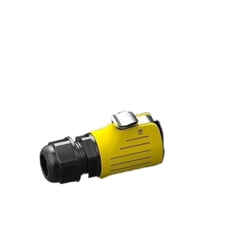 Connecteur d'aviation étanche LP20 robuste bride jaune de précision
