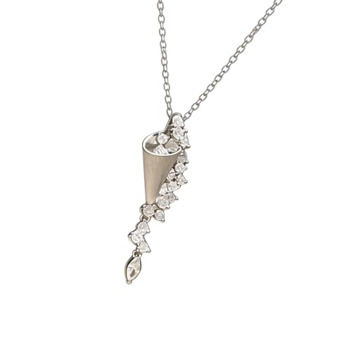 Collier pendentif entonnoir complexe au design géométrique et accent créatif