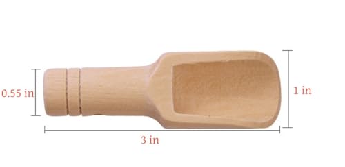 Wooden scoop Set, Multipurpose Small Wood scoop,Coffee scoop, Tea scoop, Seasoning scoop, Bath Salt scoop, Mini Wooden scoop for Home Kitchen, Holiday Conference Gifts 5 Pcs — view 6