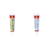 Red Devil Concrete Patch and Tile Grout Squeeze Tubes 5.5 Oz Pack of 1 and 5.5 oz White