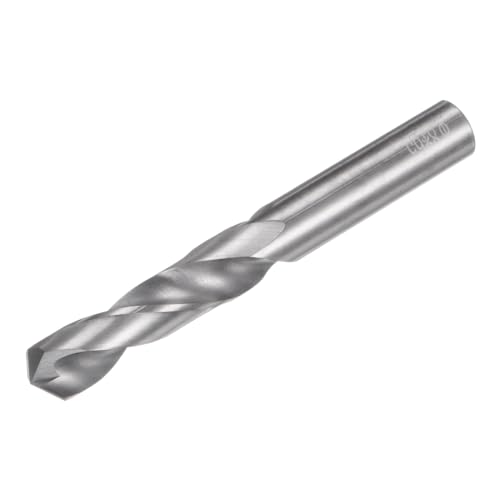 sourcing map Solid Carbide Drill Bit, 8mm (0.315") YG6X/C3 Micro-Grain Tungsten Carbide Short Twist Drill Bits Straight Shank for Drilling Stainless Steel Aluminum Metal Plastic