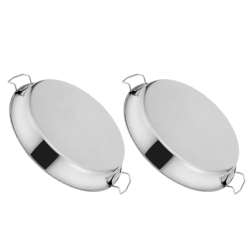 DOITOOL Plaque en Acier Inoxydable 2pcs Double Poignée, Résistante à Haute Température, Facile à Transporter Ranger Cuisine Vapeur