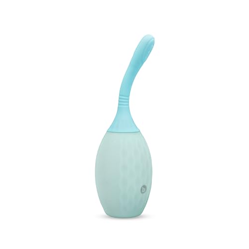 b-Vibe Silicone Flexflow Douche Posable Nozzle Design with Sensual Dual Opening, Squeezed-Operated with One-Way Valve