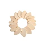 TOYANDONA Pendientes Colgantes de Madera sin Terminar 50 Piezas Forma de Gota Accesorios DIY para Mujer Virutas de Madera Gruesas Ideales para Manualidades y Decoración Artesanal
