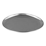 Assiettes pour collation : dispose d'une surface lisse polie miroir qui est résistante et facile à nettoyer après les repas, le bord finement brossé offre une prise en main confortable avec une épaisseur modérée pour assurer une manipulation sûre sans bords ou risque de blessure à la main