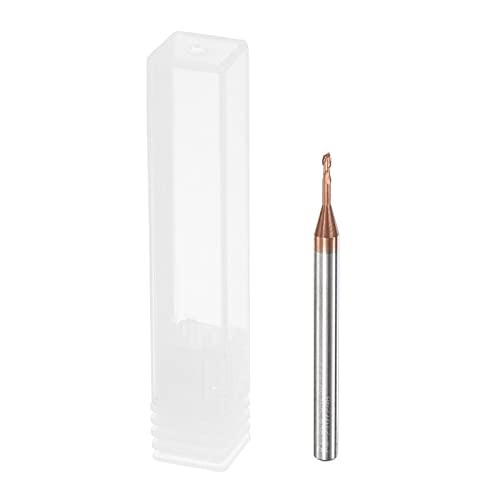 Image of uxcell Square Nose End Mill, 1.5mm Solid Carbide AlTiSin Coated Long Reach CNC Router Bits 2 Flutes Milling Cutter with Extended Neck, 8mm Cutting Length 4mm Shank