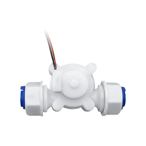 Sensor de flujo agua caudalímetro de pulsos POM con conector rápido de 1/4 pulgada para tubería