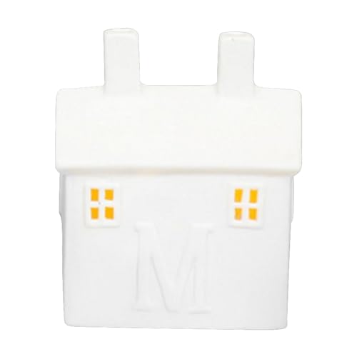 Casa de cerámica iluminada LED luz nocturna para comedor 5