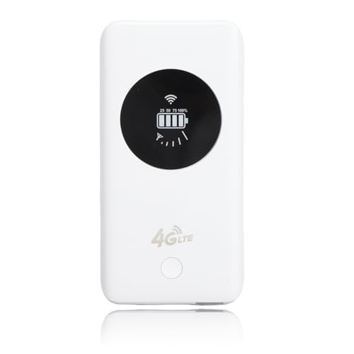 4G LTE Mobile Hotspot Gerät, Tragbarer Reise WLAN Router mit SIM-Karte, WLAN Router für Büro, Zuhause und Reisen, bis zu 10 Benutzer, 300 Mbit/s