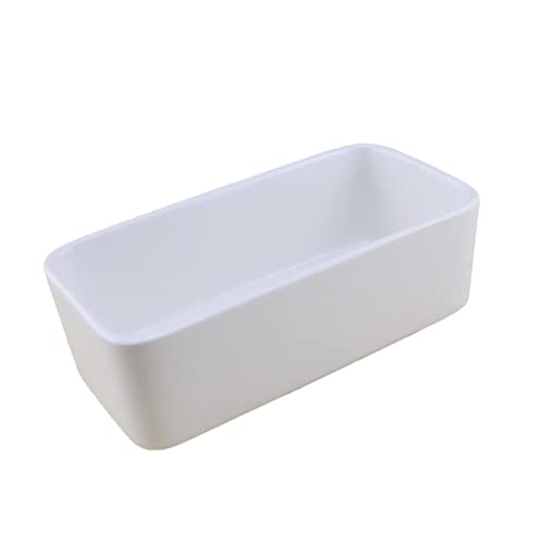 Milisten Vaso Rettangolare in Ceramica Con Vassoio in Legno Per Piante Succulente E Cactus Decorativo Mini Vaso Per Bonsai Da Interno Ed Esterno