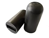 ComsenMed Generic Rubber Tips Wheelchair and Transport Chair Brake Wheel Locks, Wheelchair and Transport Chair Brake Grip, Brake Handle, Brake Tip Round,Wheelchair Parts, (Black)1Pair