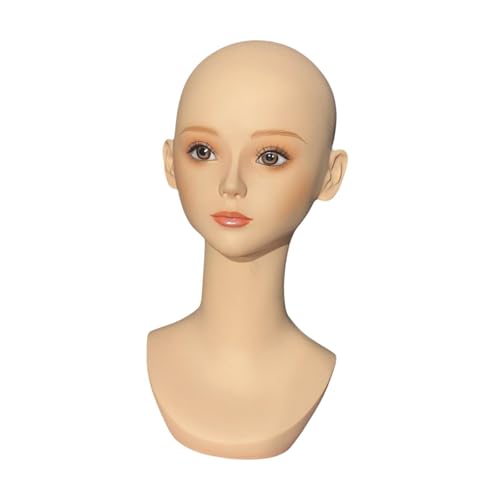 Cabeza de maniquí realista ideal para fotografía de sombreros y pendientes