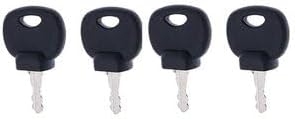 4 Pieces Ignition Key 14707 8035807 — Compatible With Bobcat, Bomag and Caterpillar Fit intended for Forklift Compactor Excavator 213 214 — Aftermarket Replacement