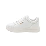 GUESS Flfwll - Zapatillas de piel sintética para mujer, color blanco, talla 41