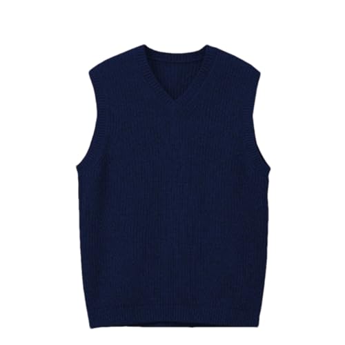 Men V-Neck Knit Vest Business Casual Classic Thick Sleeveless Sweater Vest Male Winter