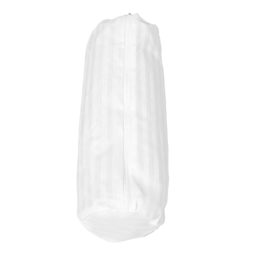 SWOOMEY Funda De Cojín Cilíndrica Blanca para Almohada De Cuello Tela Transpirable y Cierre Oculto Antideslizante Cubierta Suave para Soporte Cervical