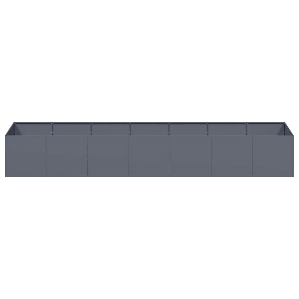 Hochbeet Metall Anthrazit 280x80x40 cm - Stabiles Pflanzgefäß aus Kaltgewalztem Stahl für Garten & Terrasse - Großes Gemüsebeet und Blumenkasten mit offenem Boden